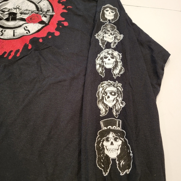 Guns N Roses 2021 Tour Official Merch Graphic Tee Long Sleeve Drip Graphic XXL - Picture 4 of 12